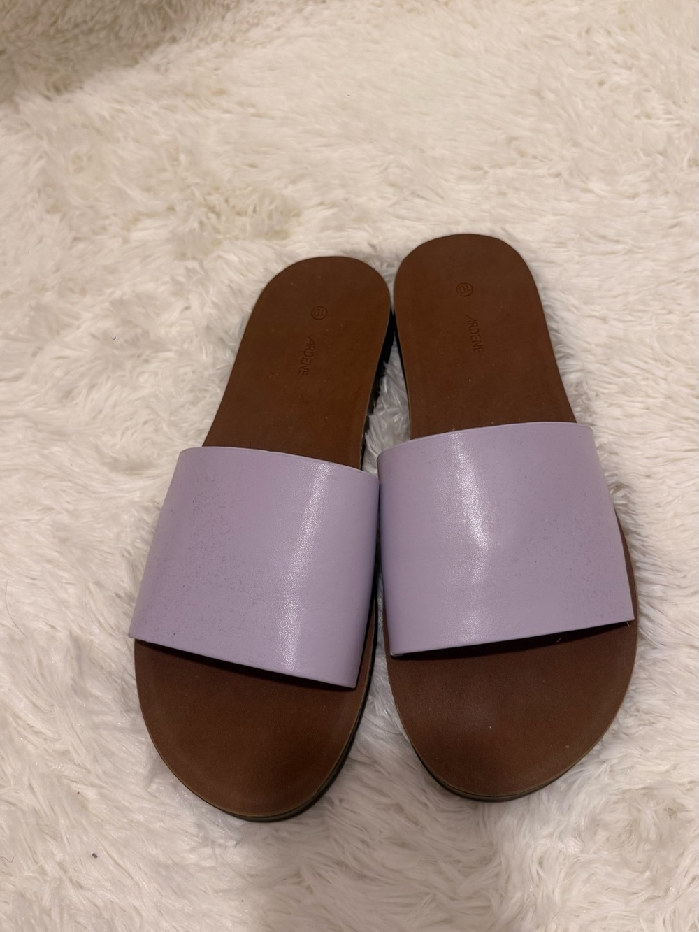 Ardene Women's Lilac Slide Sandals - Minimal Wide Band